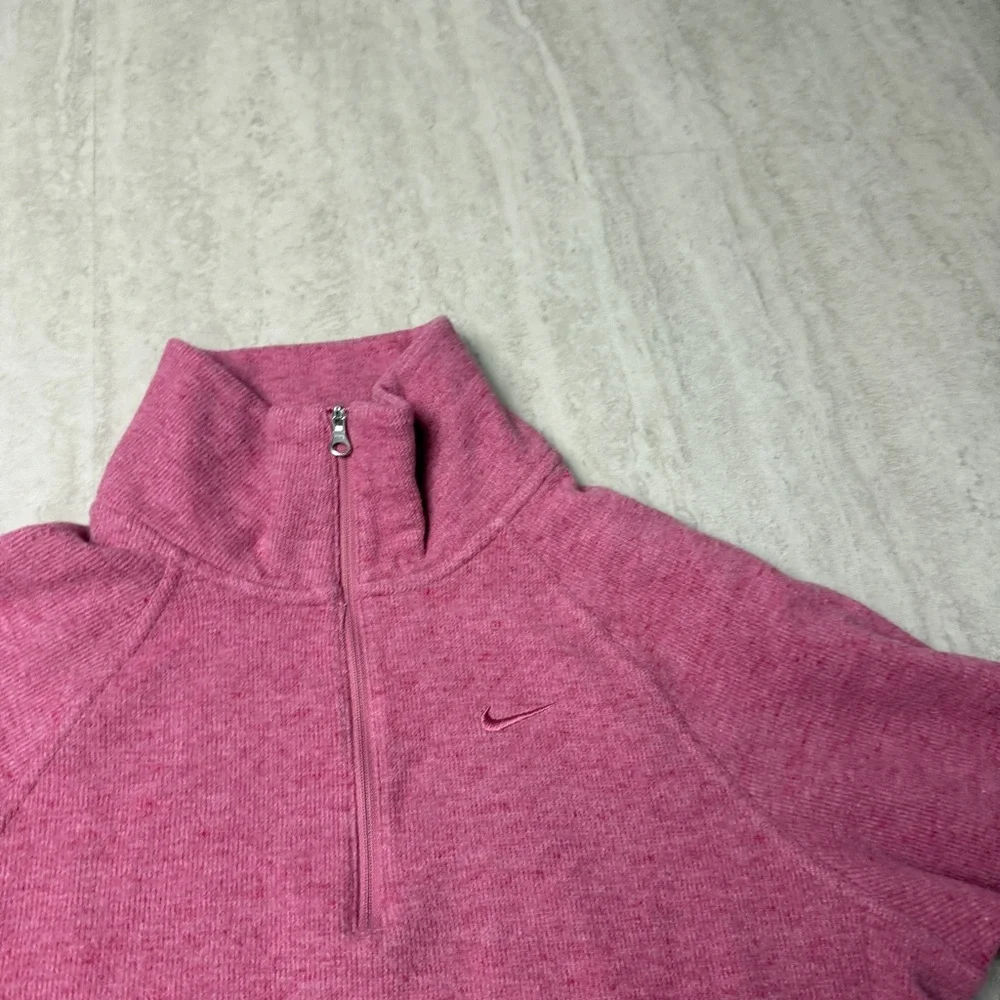 Nike quarter zip sweater pink small
